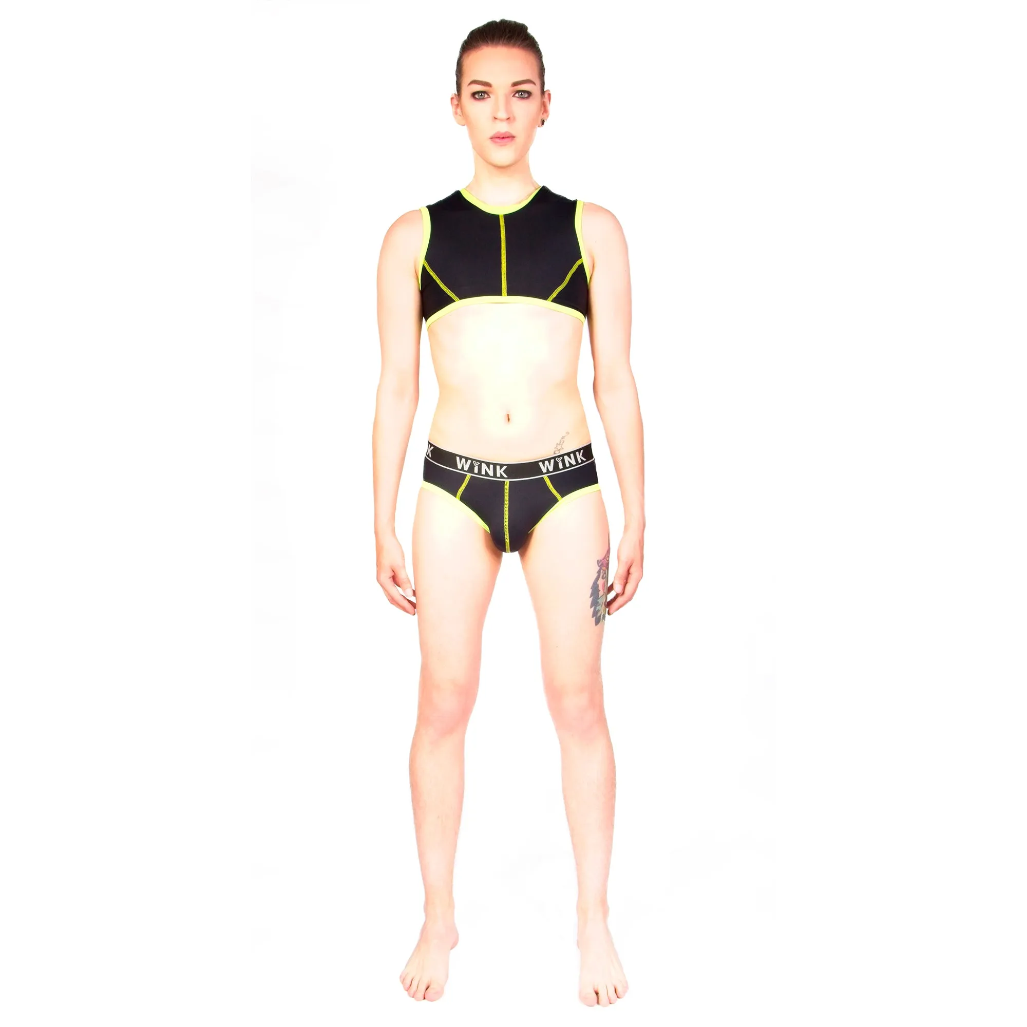 Damian Top - Black / Green