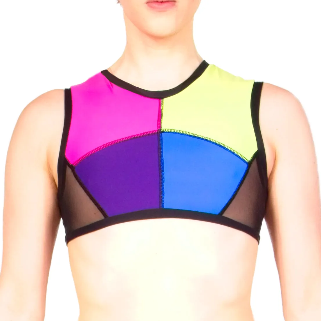 Damian Top With Mesh - Gold / Silver
