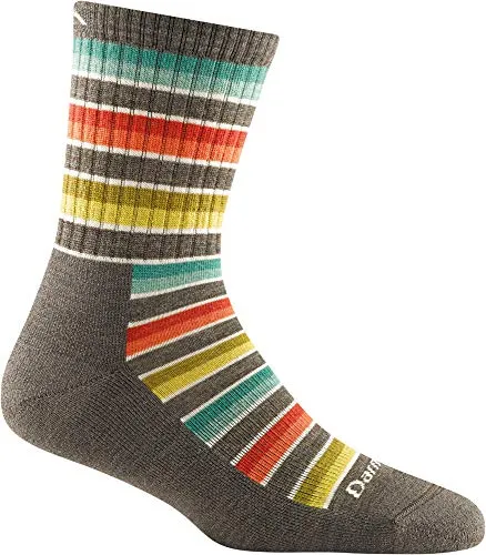 Darn Tough Womens 1994 Decade Stripe Micro Crew Midweight with Cushion Merino Wool Socks