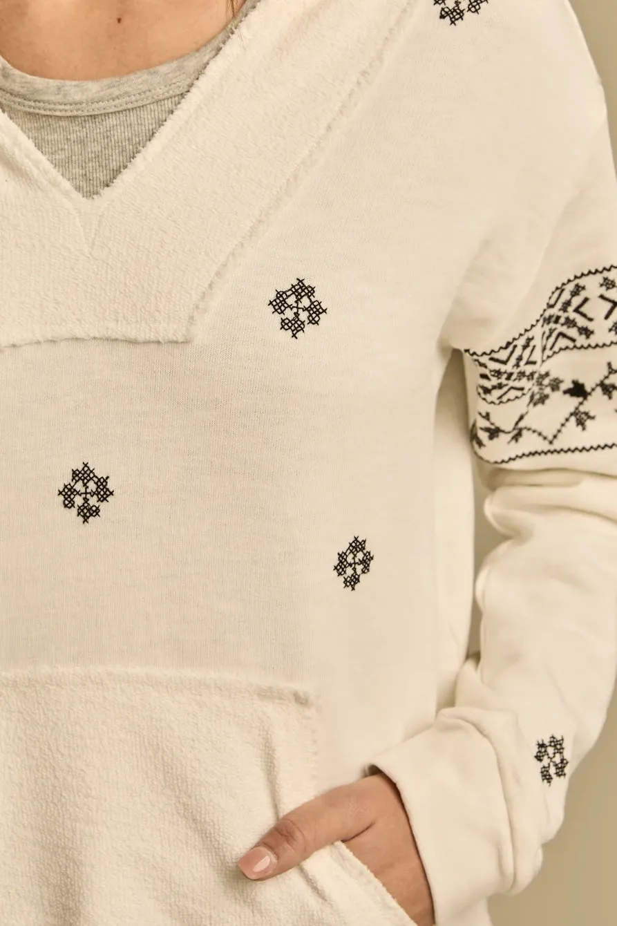EMBROIDERED BAJA HOODIE CREAM