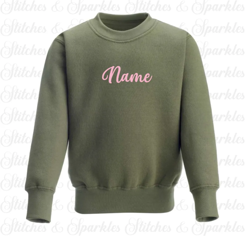 Embroidered Name Jumper Sweatshirt