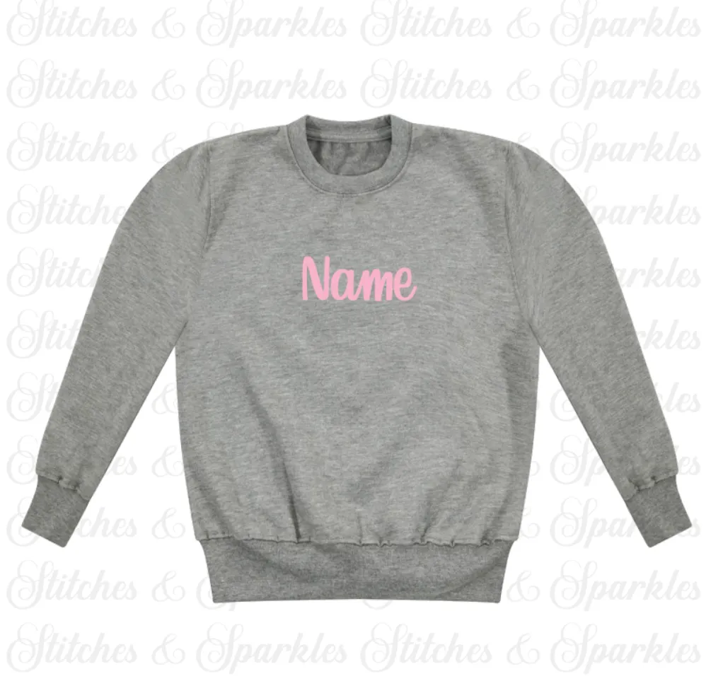 Embroidered Name Jumper Sweatshirt