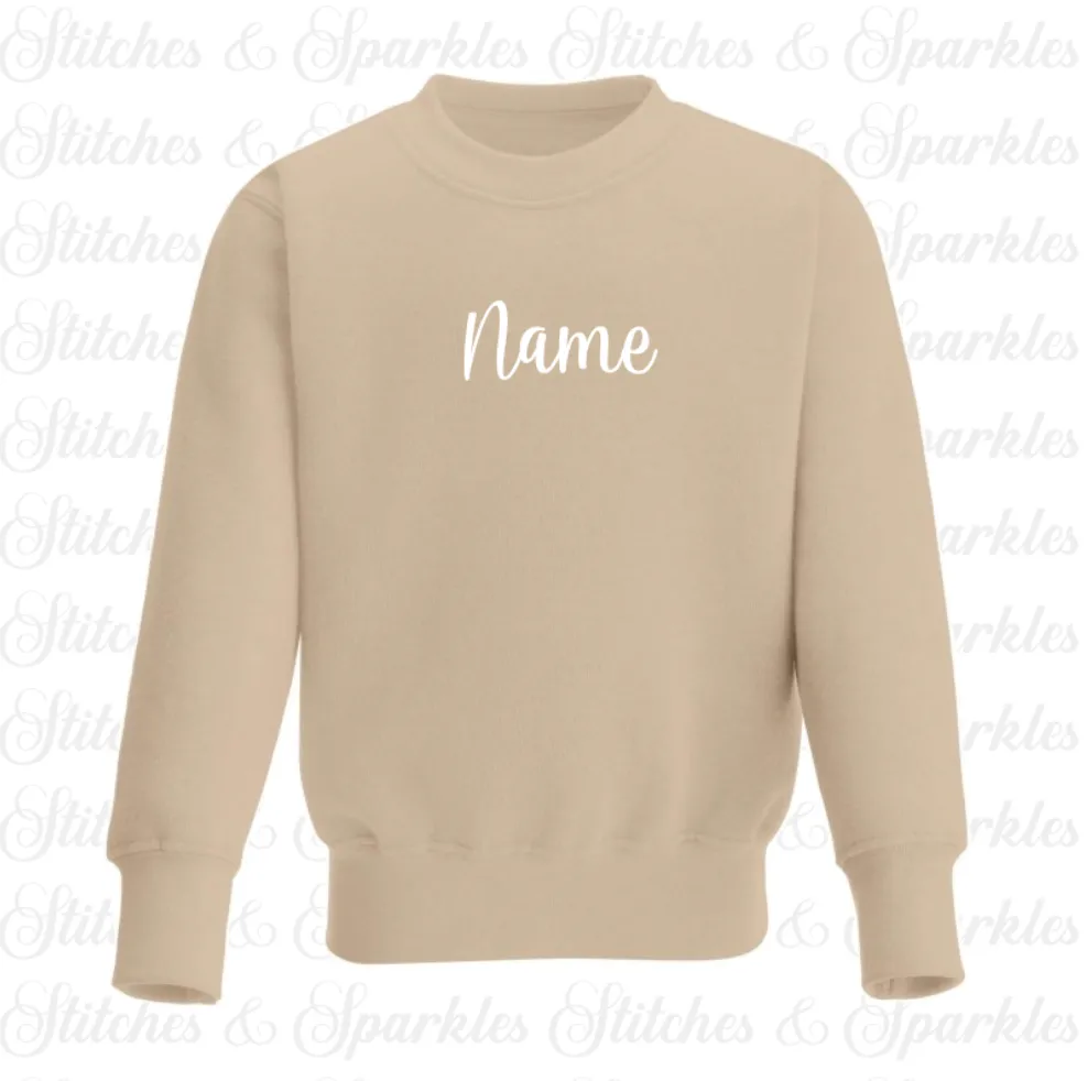 Embroidered Name Jumper Sweatshirt