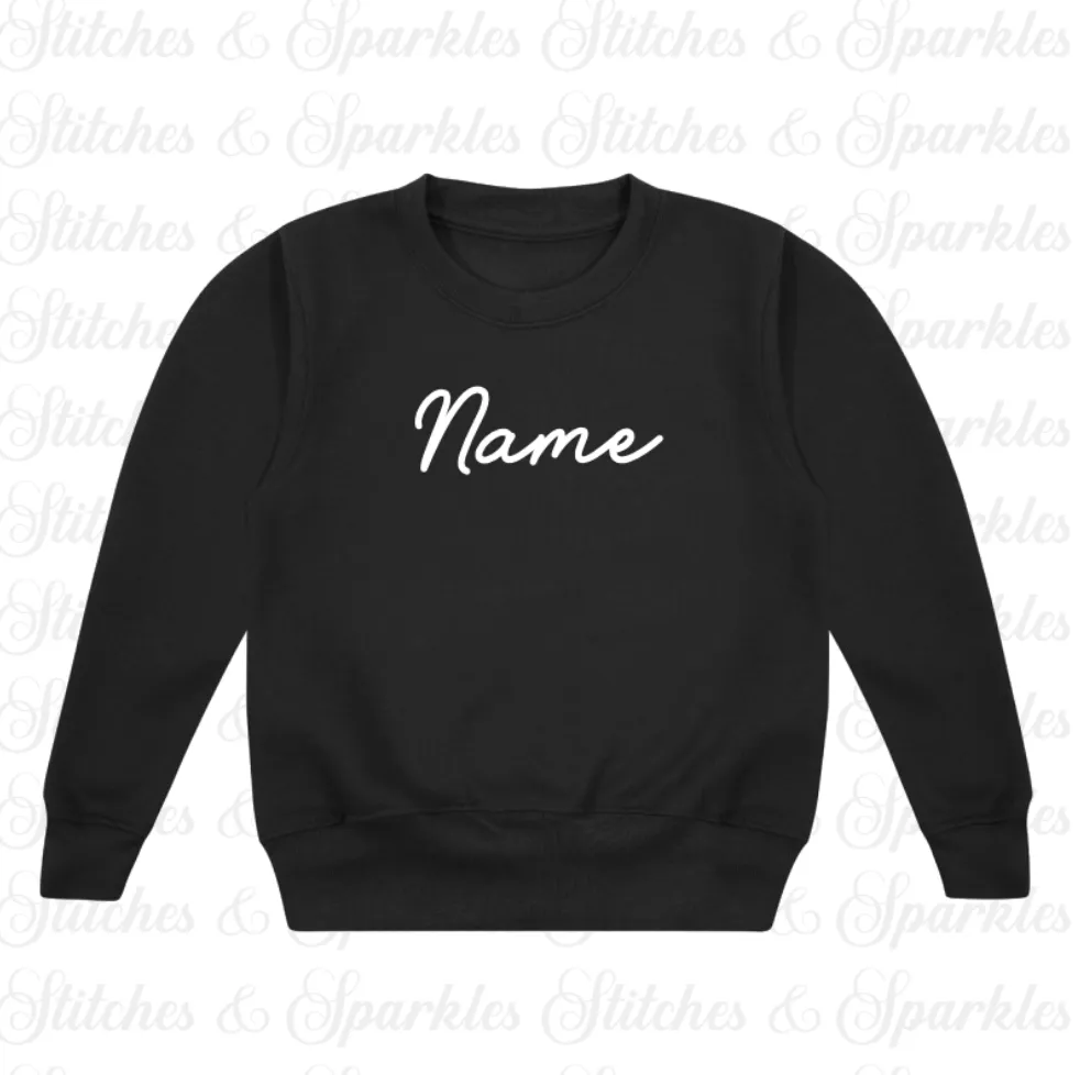 Embroidered Name Jumper Sweatshirt