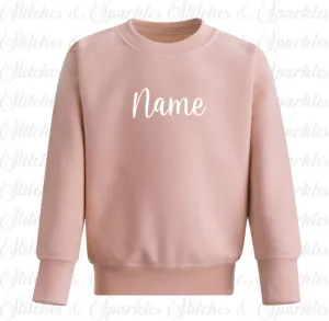 Embroidered Name Jumper Sweatshirt