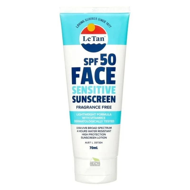 [Expiry: 05/2027] Le Tan SPF 50 Face Sensitive Sunscreen Lotion 70mL