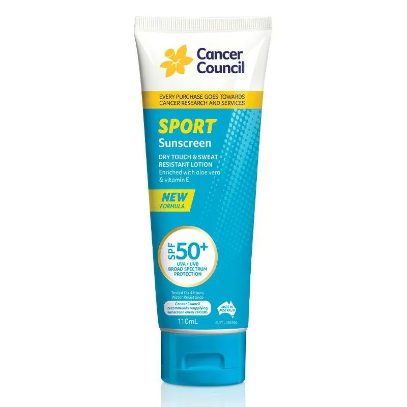 [Expiry: 06/2026] Cancer Council Sport Sunscreen SPF 50  Tube 110mL