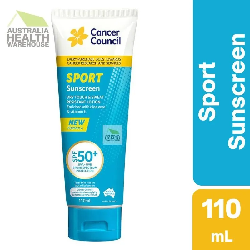 [Expiry: 06/2026] Cancer Council Sport Sunscreen SPF 50  Tube 110mL
