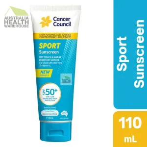 [Expiry: 06/2026] Cancer Council Sport Sunscreen SPF 50  Tube 110mL