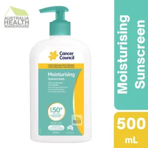 [Expiry: 07/2026] Cancer Council Moisturising Pump Sunscreen SPF 50  500mL