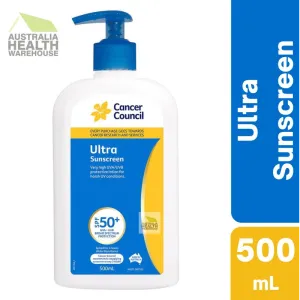 [Expiry: 07/2026] Cancer Council Ultra Pump Sunscreen SPF 50  500mL
