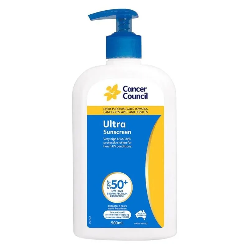 [Expiry: 07/2026] Cancer Council Ultra Pump Sunscreen SPF 50  500mL