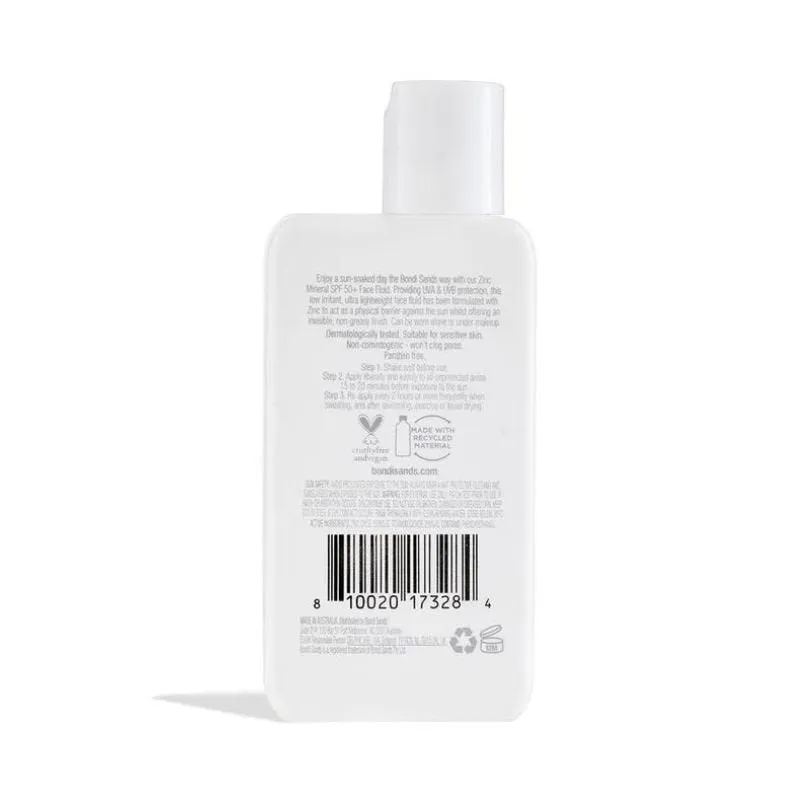 [Expiry: 08/2025] Bondi Sands Zinc Mineral Sunscreen SPF 50  Face Fluid 50mL