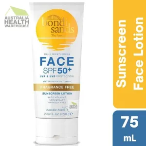 [Expiry: 08/2026] Bondi Sands Daily Moisturising Face SPF 50  Sunscreen Lotion Fragrance Free 75mL
