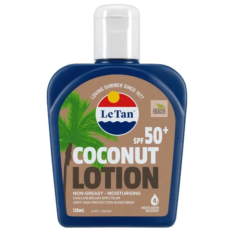 [Expiry: 10/2025] Le Tan SPF 50  Coconut Sunscreen Lotion 125mL