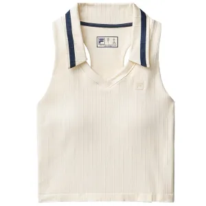 Fila Women's Casa Challenger Seamless Polo Tank - Gardenia
