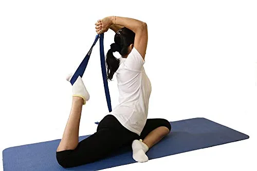 Fitness Guru Yoga Strap – Durable Cotton Exercise Straps – Adjustable D-Ring Buckle Gives Flexibility for Yoga, Stretching & General Fitness
