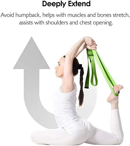 Fitness Guru Yoga Strap – Durable Cotton Exercise Straps – Adjustable D-Ring Buckle Gives Flexibility for Yoga, Stretching & General Fitness