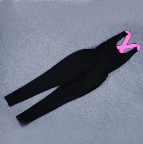 Fitness Sport Suit Women Tracksuit Yoga Set Backless Gym Running Set Sportswear Leggings Tight Jumpsuits Workout Sports Clothing
