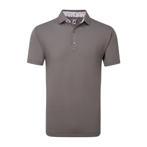 FootJoy Pique Solid Primrose Trim Polo - Gravel