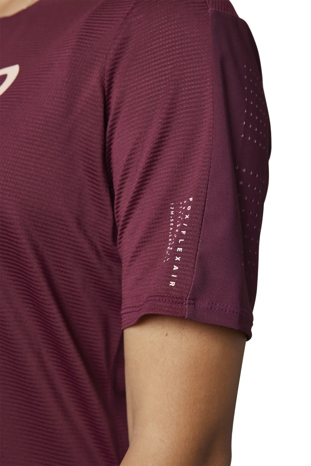 Fox Womens Flexair Ss Jersey Dark Maroon