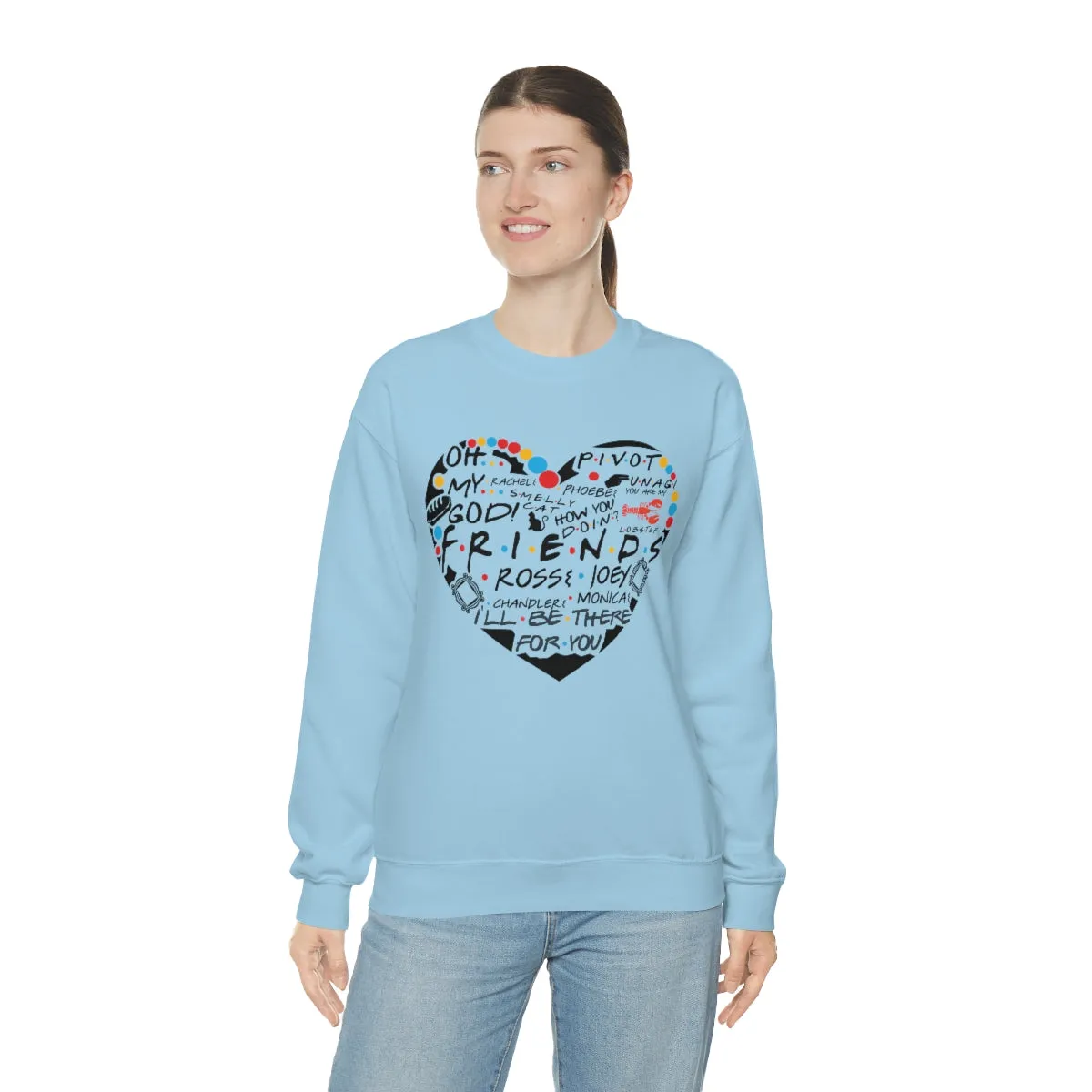 Friends Heart-Unisex Heavy Blend Crewneck Sweatshirt