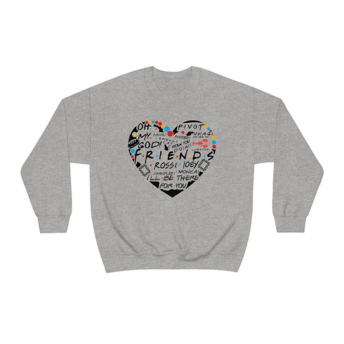 Friends Heart-Unisex Heavy Blend Crewneck Sweatshirt