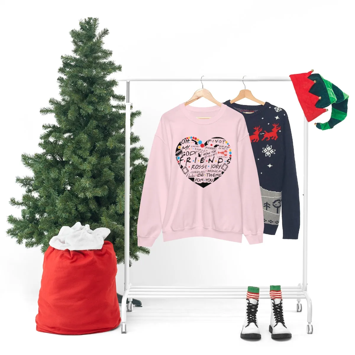 Friends Heart-Unisex Heavy Blend Crewneck Sweatshirt