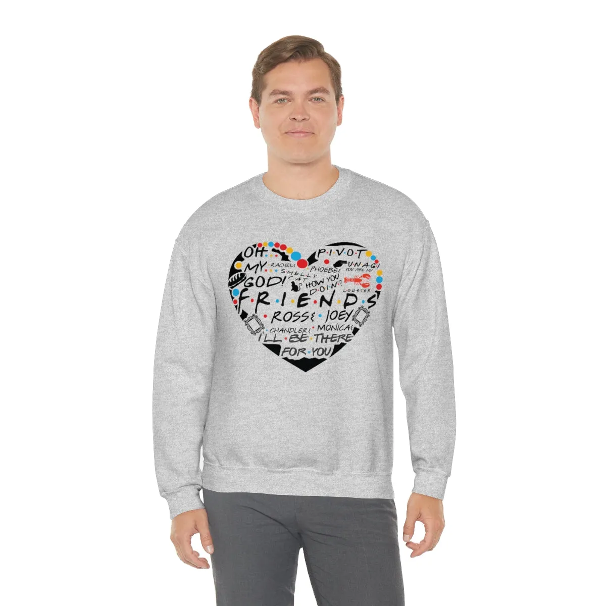 Friends Heart-Unisex Heavy Blend Crewneck Sweatshirt