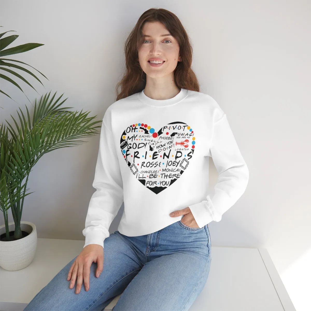 Friends Heart-Unisex Heavy Blend Crewneck Sweatshirt