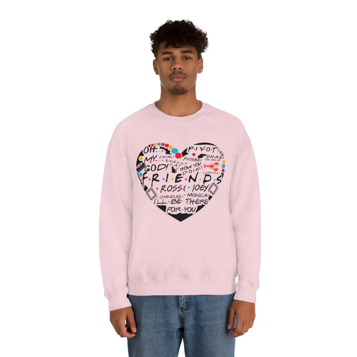 Friends Heart-Unisex Heavy Blend Crewneck Sweatshirt
