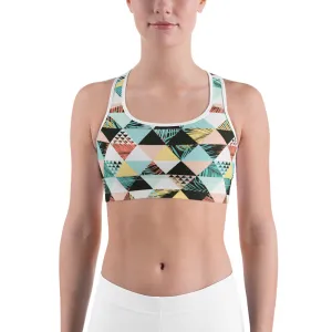 Geometric Palm Sports bra