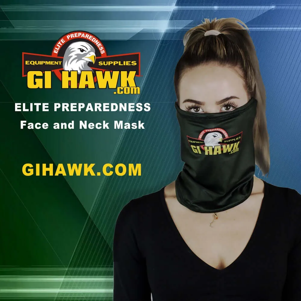 GI Hawk Blubandoo Designed Bandoogator Neck/Face Mask for Safe Social Distancing
