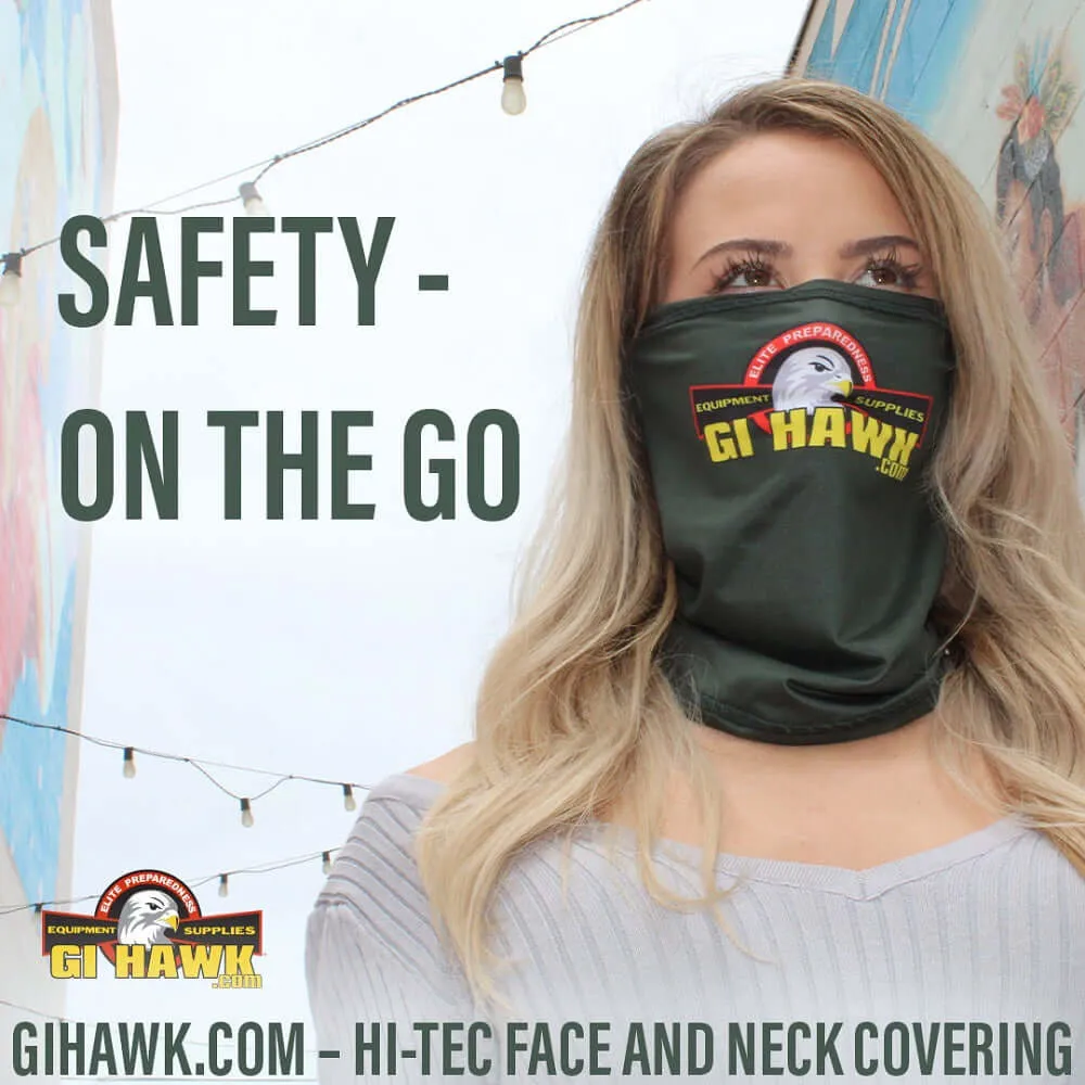 GI Hawk Blubandoo Designed Bandoogator Neck/Face Mask for Safe Social Distancing