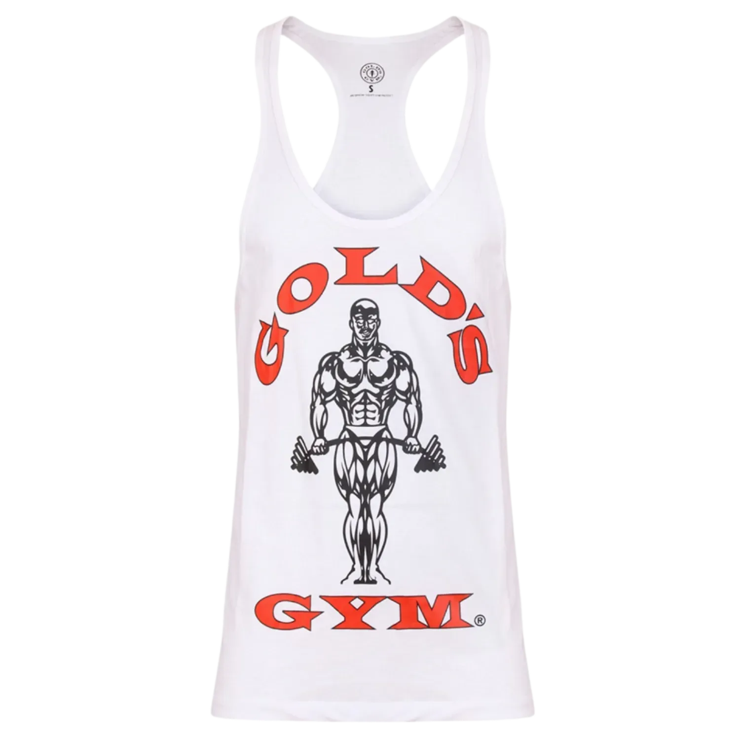 Golds Gym Muscle Joe Premium Stringer - White