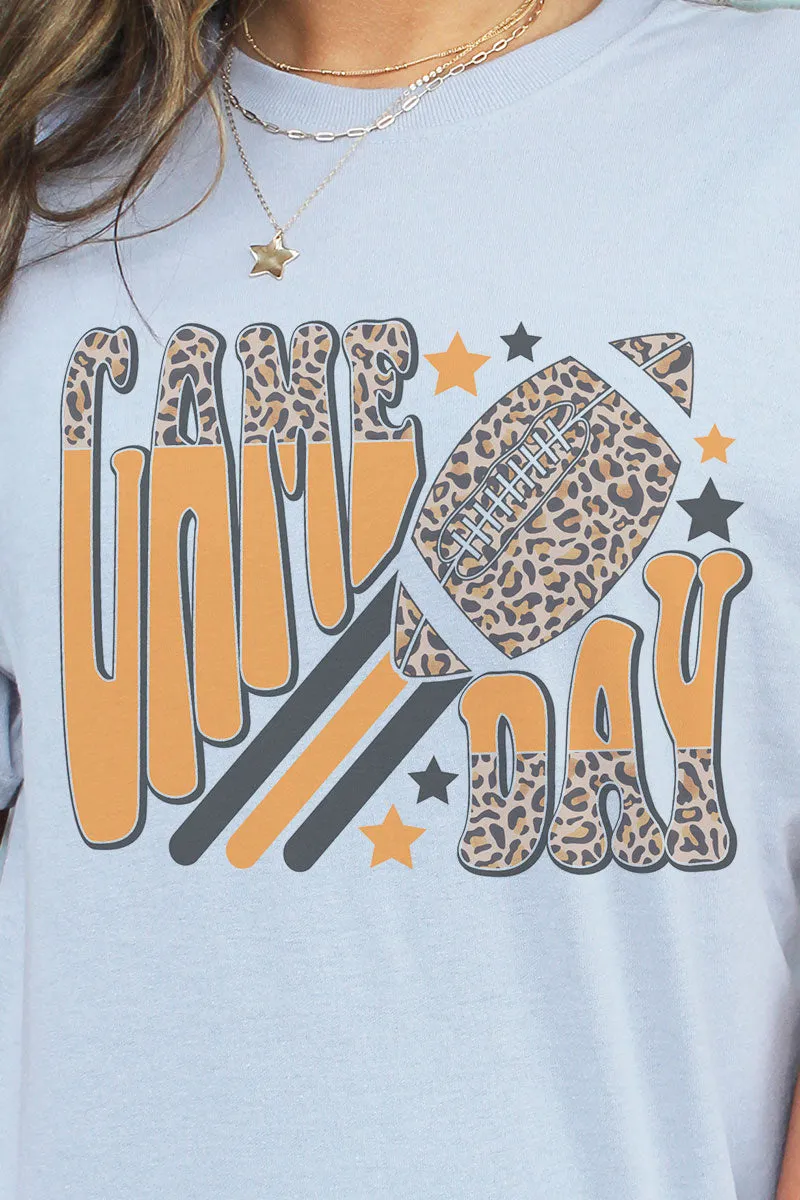 Groovy Game Day Orange And Black Dri-Power 50/50 Tee