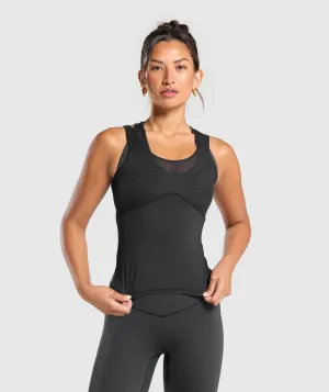 Gymshark Elevate Shelf Tank - Black