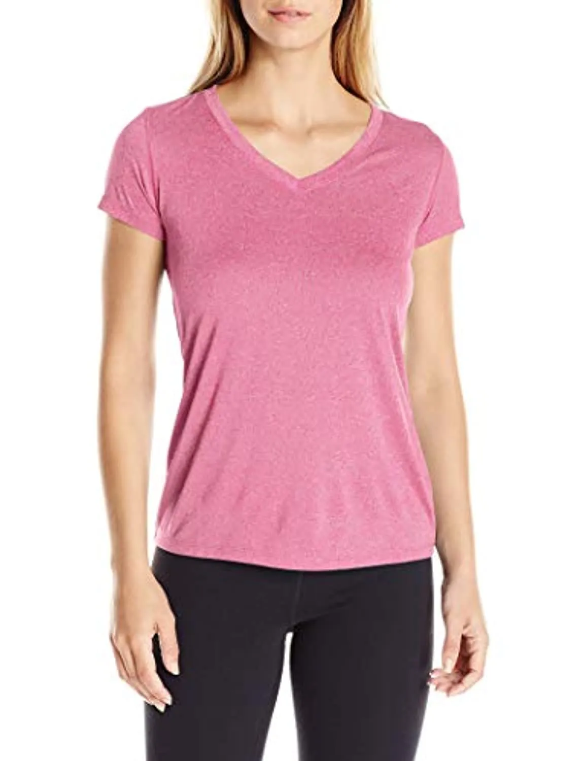 Hanes Sport Women's Heathered Performance V-Neck Tee