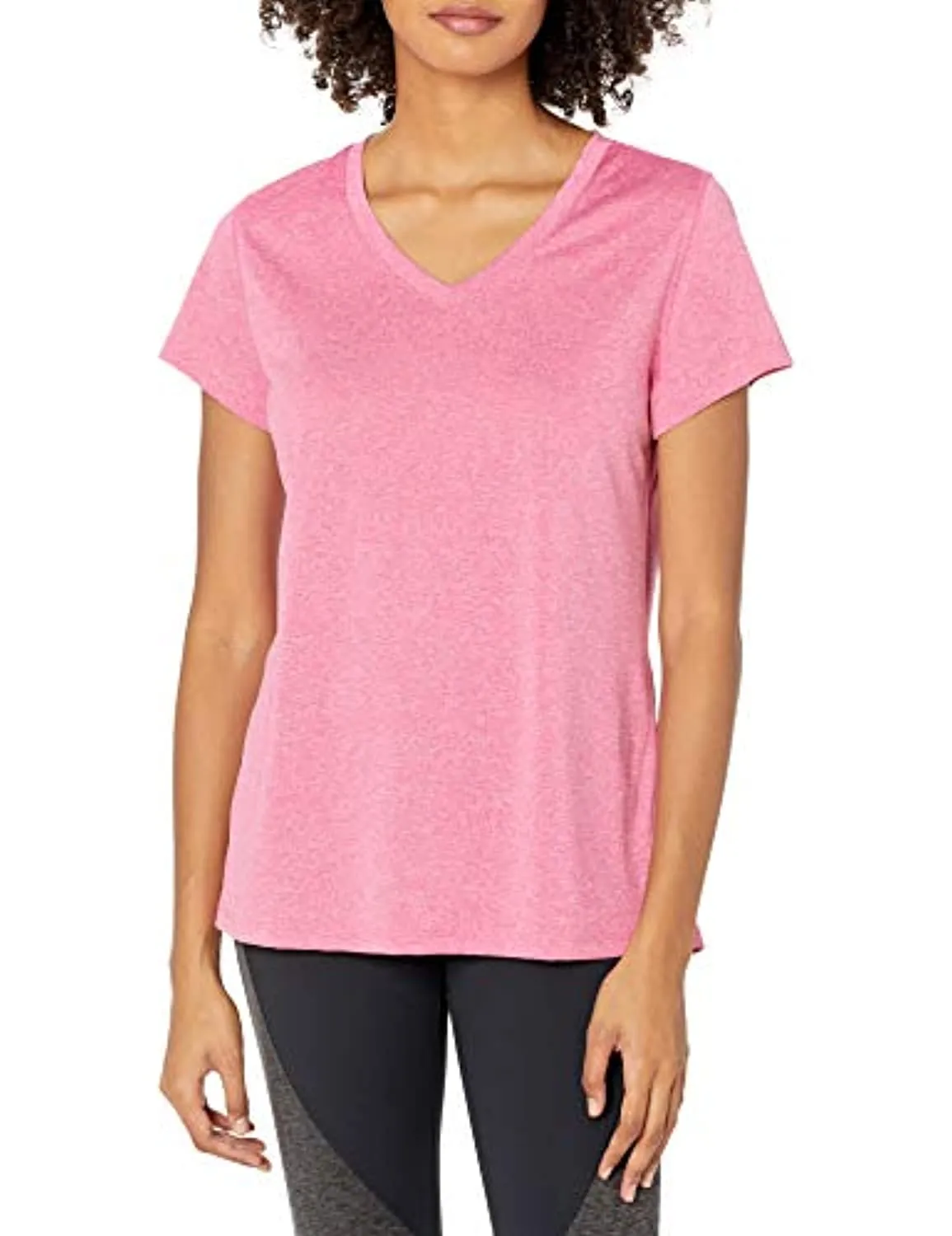 Hanes Sport Women's Heathered Performance V-Neck Tee
