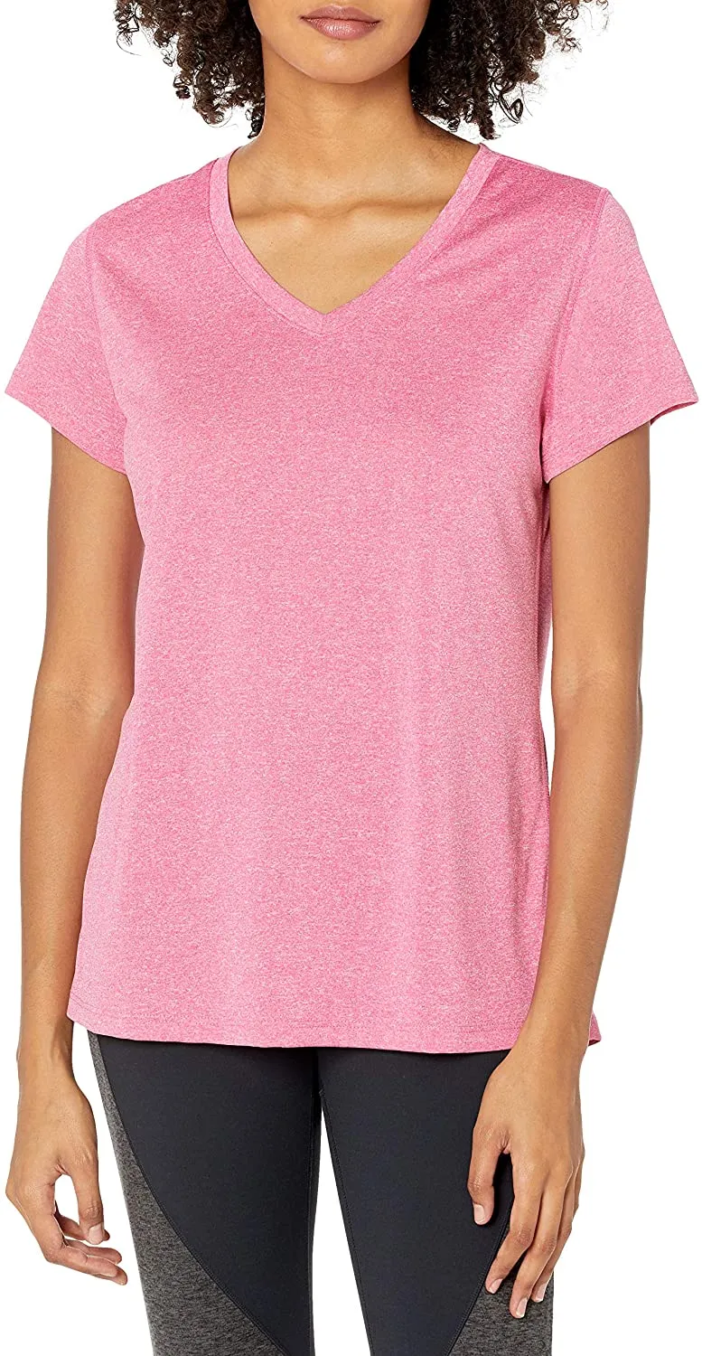 Hanes Sport Women's Heathered Performance V-Neck Tee