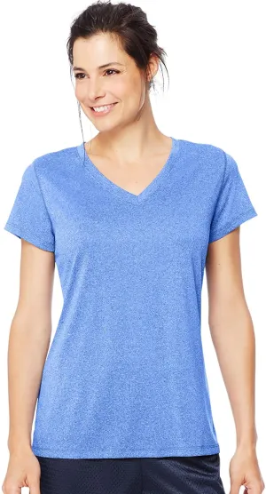 Hanes Sport Women's Heathered Performance V-Neck Tee