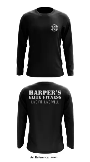 Harpers Elite Fitness Store 1 Core Men's LS Performance Tee - mYyakL
