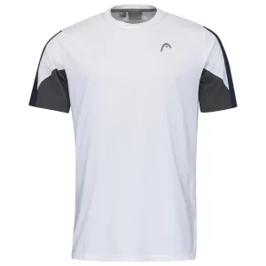 HEAD Club 22 Mens Tech Badminton T-Shirt - White / Dark Blue