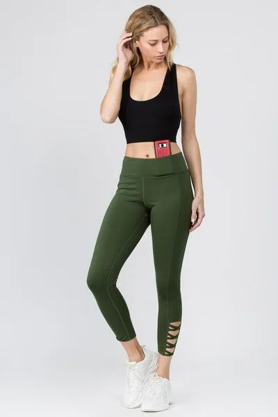High Waist Ankle Length - Forest