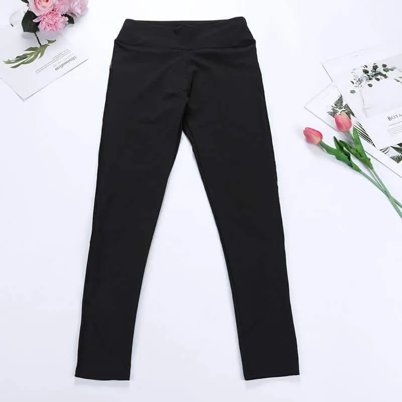 High Waist Side Mesh Heart Booty Yoga Leggings