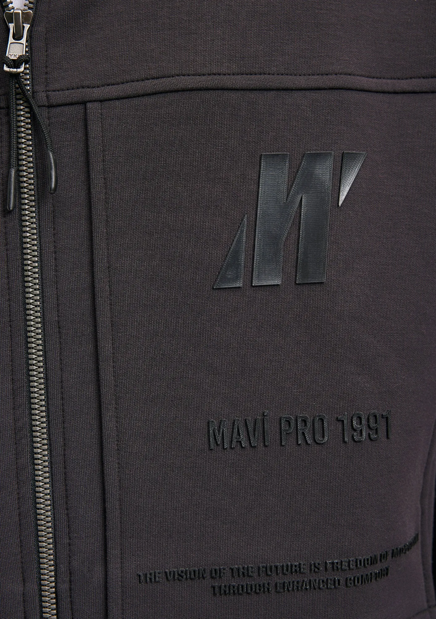 Hooded Black Zip Up Sweatshirt