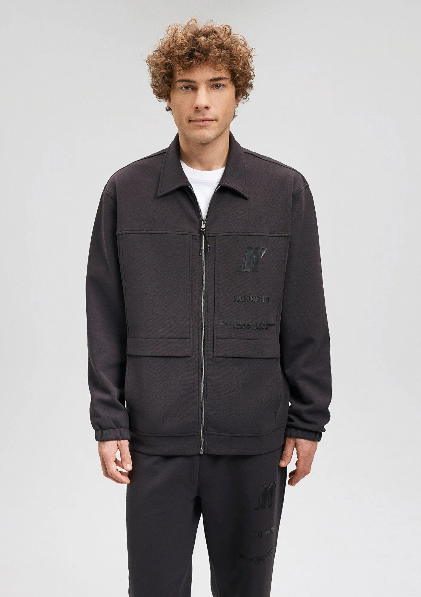 Hooded Black Zip Up Sweatshirt