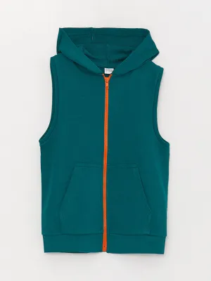 Hooded Boys Zippered Vest