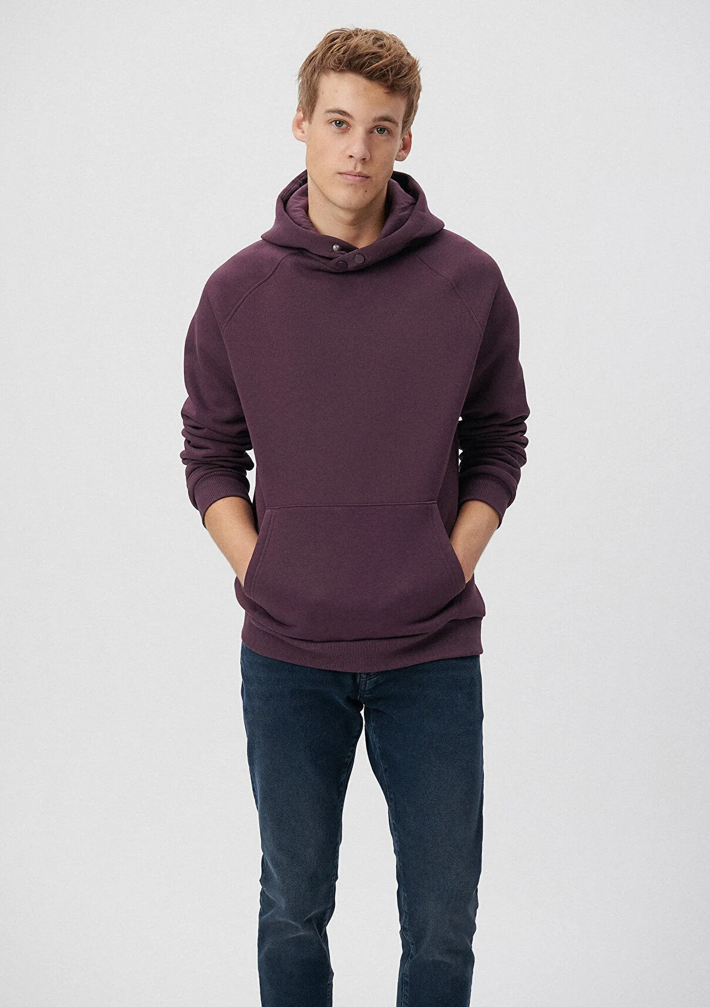 Hooded Burgundy Sweatshirt
