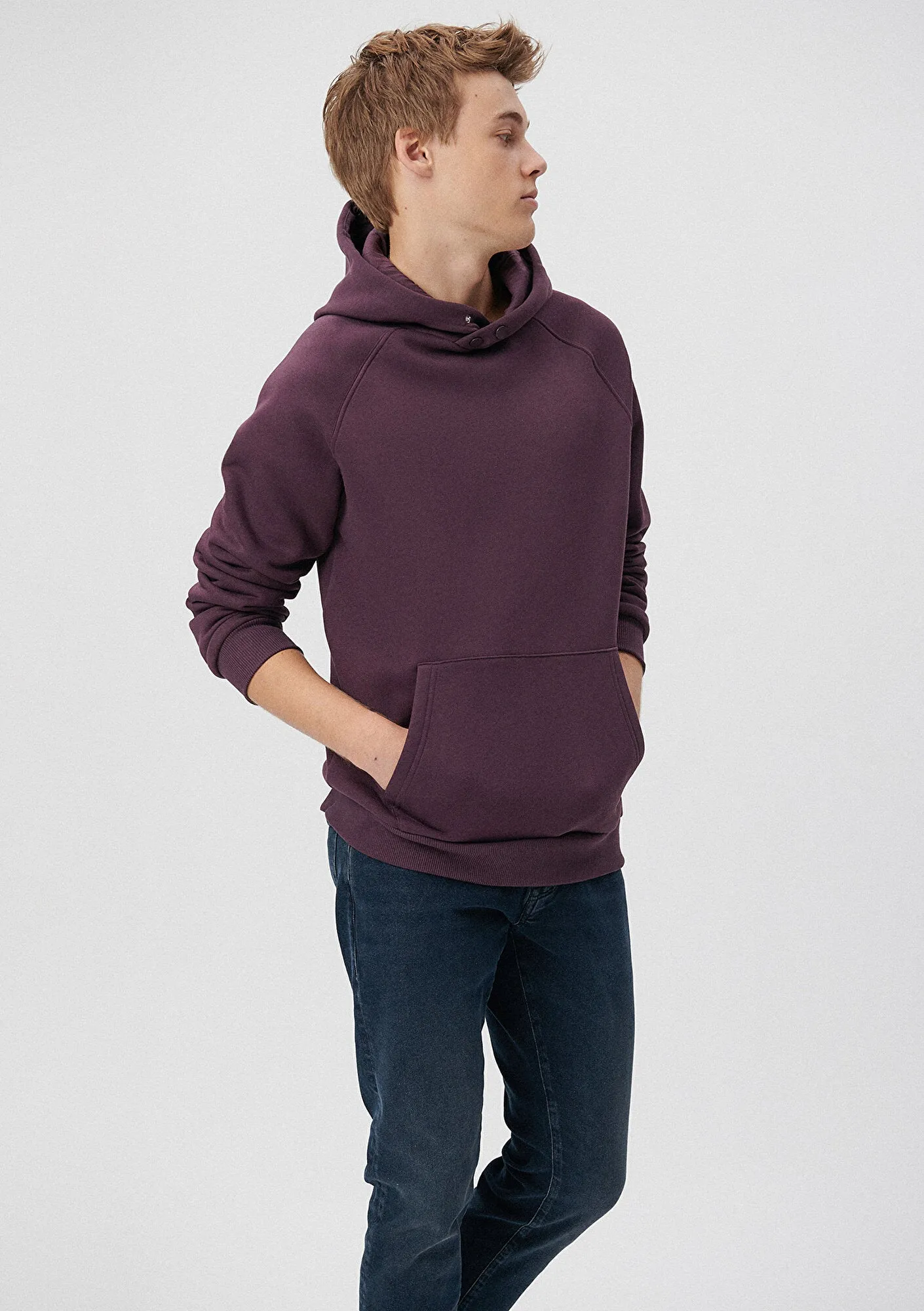 Hooded Burgundy Sweatshirt